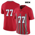 Men's NCAA Ohio State Buckeyes Nicholas Petit-Frere #77 College Stitched Elite No Name Authentic Nike Red Football Jersey XW20H88LH